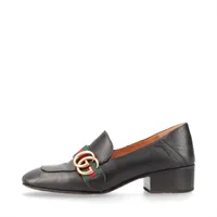 グッチ GGマーモント レザー ローファー 35 1/2 レディース ブラック 423537 履きシワ有