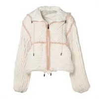 Fendi 21 years Silk x nylon Blouson 38 Ladies' Beige×Pink FNE80J