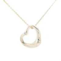 ティファニー オープンハート 1P ネックレス 925 7.5g シルバー ダイヤモンド