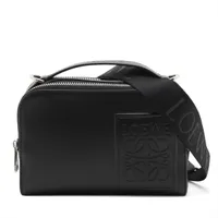 ロエベ アナグラム カメラ クロスボディバッグ ミニ レザー 2WAYハンドバッグ ブラック