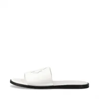 クロムハーツ サンダル レザー サイズ43 ホワイト CHスライド CHプラスパッチ スレ ヨゴレあり