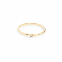 アガット ダイヤ リング K18(YG) 1.0g 0.02