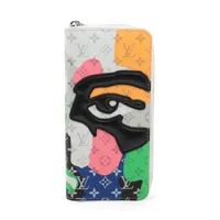 ヴィトン モノグラム ポートレート ジッピーウォレットヴェルティカル M82590 ホワイト×グリーン ラウンドジップウォレット RFID反応あり