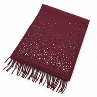 グッチ 853739 GGクリスタル マフラー 33×190cm ウール ボルドー