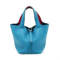 エルメス ピコタンロック エクラPM トリヨンクレマンス ブルーフリーダxローズメキシコ シルバー金具 Y:2020年