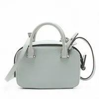 デルボー クールボックス ナノ レザー 2WAYハンドバッグ ブルー