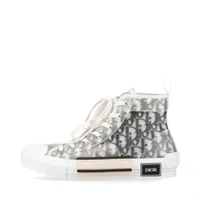 ディオール B23 ファブリック ハイカットスニーカー EU41 メンズ ホワイト×ブラック 3SH118YJP06941 オブリーク 箱 保存袋あり