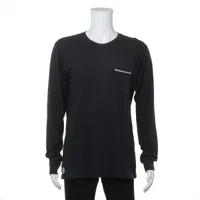 クロムハーツ ロングTシャツ コットン サイズL ブラック CHプラス 色褪せ 襟ぐりにダメージ プリント割れ
