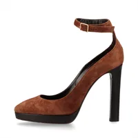 サンローランパリ スエード パンプス 39 レディース ブラウン 529513