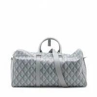 ディオール CDダイヤモンド ランゴ 50 PVCxレザー 2WAYボストンバッグ グレー