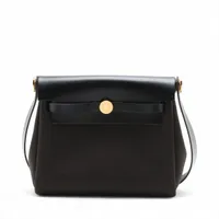 エルメス エールバッグジップ20 トワルミリタリーxヴァッシュハンター ダークブロンズxブラック ゴールド金具 W:2024年