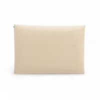 エルメス カルヴィ デュオ ヴェルソ ヴォーエプソン コインケース ナタ×ジョーヌプッサン シルバー金具 U:2022年