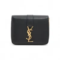 サンローランパリ GUE670285 レザー コンパクトウォレット ブラック