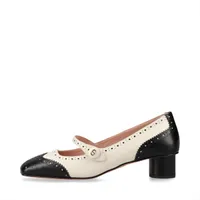 クリスチャンディオール Spectadior 24AW レザー ストラップパンプス 36.5 レディース ブラック×アイボリー MT0822 CDロゴ パンチング メリージェーン 箱 保存袋あり