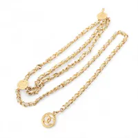 シャネル ココマーク 1984 チェーンベルト GP×革 ゴールド