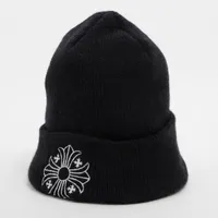 クロムハーツ ビーニー ウール OS ブラック CHプラス刺繍 毛羽立ち フレグランス臭あり