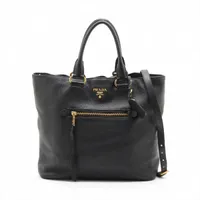 プラダ レザー 2WAYハンドバッグ ブラック