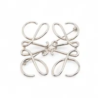 ロエベ アナグラム ブローチ GP シルバー