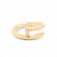 カルティエ ジュストアンクル ダイヤ リング 750(PG) 7.3g 51