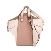 ロエベ ハンモック スモール レザー 2WAYハンドバッグ ピンク