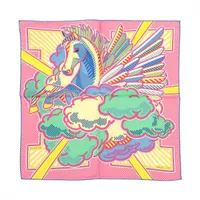 エルメス カレ45 PEGASE POP ペガサスポップ スカーフ シルク マルチカラー
