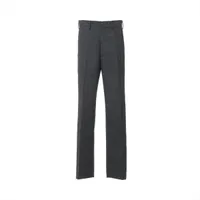 MIU MIU 24AWランウェイピース チャコールグレー ウール スラックス Miu Miu 24 years Wool Pants 36 Unisex Gray MP1831 back logo 24AW