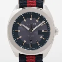 グッチ 142.3 SS SS×ナイロン QZ ブルー文字盤