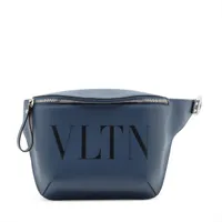 ヴァレンティノガラヴァーニ VLTN レザー ボディバッグ ネイビー