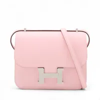 エルメス コンスタンス3 ミニ18 ミロワール ヴォースイフト ローズサクラ マットシルバー金具 K:2025年 ミラー付き