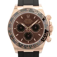 ロレックス コスモグラフデイトナ 126515LN PG PG×ラバー AT チョコレート文字盤