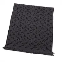 ヴィトン M78526 エシャルプ モノグラム クラシック IS0139 マフラー ウール ブラック