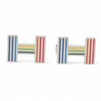 エルメス Hロゴ カフス メタル シルバー