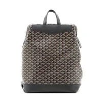 ゴヤール シザルパン PVCxレザー バックパック/リュック ブラック