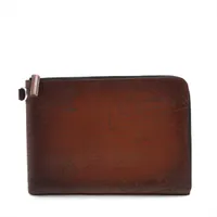 ベルルッティ カリグラフィ ニノGM レザー クラッチバッグ ブラウン