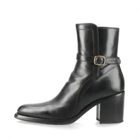 セリーヌ エディ期 22AW レザー ショートブーツ 38.5 レディース ブラック DY0232 ロゴ バックル ストラップ ジョッパーブーツ