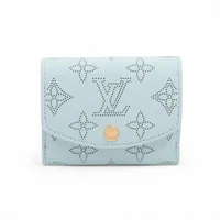 ヴィトン マヒナ ポルトフォイユイリスXS - スカイブルー コンパクトウォレット M28065 RFID反応あり スタンプあり