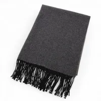 エルメス マフラー カシミヤ グレー×ブラック