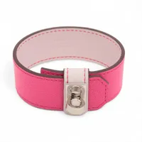 エルメス ケリーツイストPM U:2022 ブレスレット T2 メタル×レザー ピンク