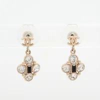 シャネル ココマーク B17B ピアス(両耳用) GP×ラインストーン ゴールド