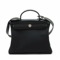 エルメス エールバッグPM トワルオフィシエxヴァッシュハンター ブラック シルバー金具 □F:2002年