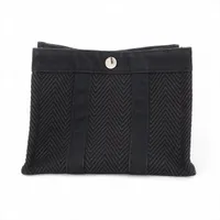 エルメス ミニカバス キャンバス ポーチ ブラック