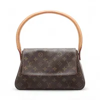 ヴィトン モノグラム ミニルーピング M51147 ブラウン