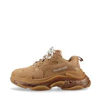 バレンシアガ トリプルS ファブリック スニーカー 24.5cm レディース ブラウン 541624