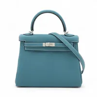 エルメス ケリー25 ルトゥルネ トゴ ニューブルージーン シルバー金具 G:2026年