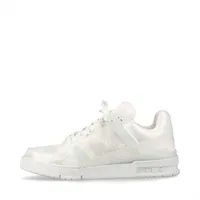 ヴィトン LVトレイナーライン 24年 ファブリック スニーカー 10 メンズ ホワイト LX1214 シースルー モノグラム 袋 箱付 内側ヨゴレ有