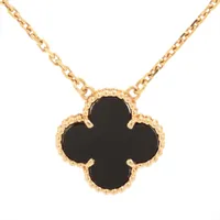 ヴァンクリーフ&アーペル ヴィンテージアルハンブラ オニキス ネックレス 750(YG) 5.1g