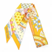 エルメス ツイリー Les Murmures de la Foret 森のささやき スカーフ シルク オレンジ