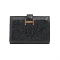 エルメス ベアンミニ ヴォーエプソン コインケース ブラック ゴールド金具 D:2019年