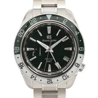 グランドセイコー スポーツコレクション スプリングドライブ GMT トリプル タイムゾーン 穂高連峰 岩稜 SBGE295 SS SS AT グリーン文字盤