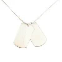 グッチ ドッグタグ ネックレス 925 総重量：56.6g シルバー ロゴプレート ショートチェーン付属